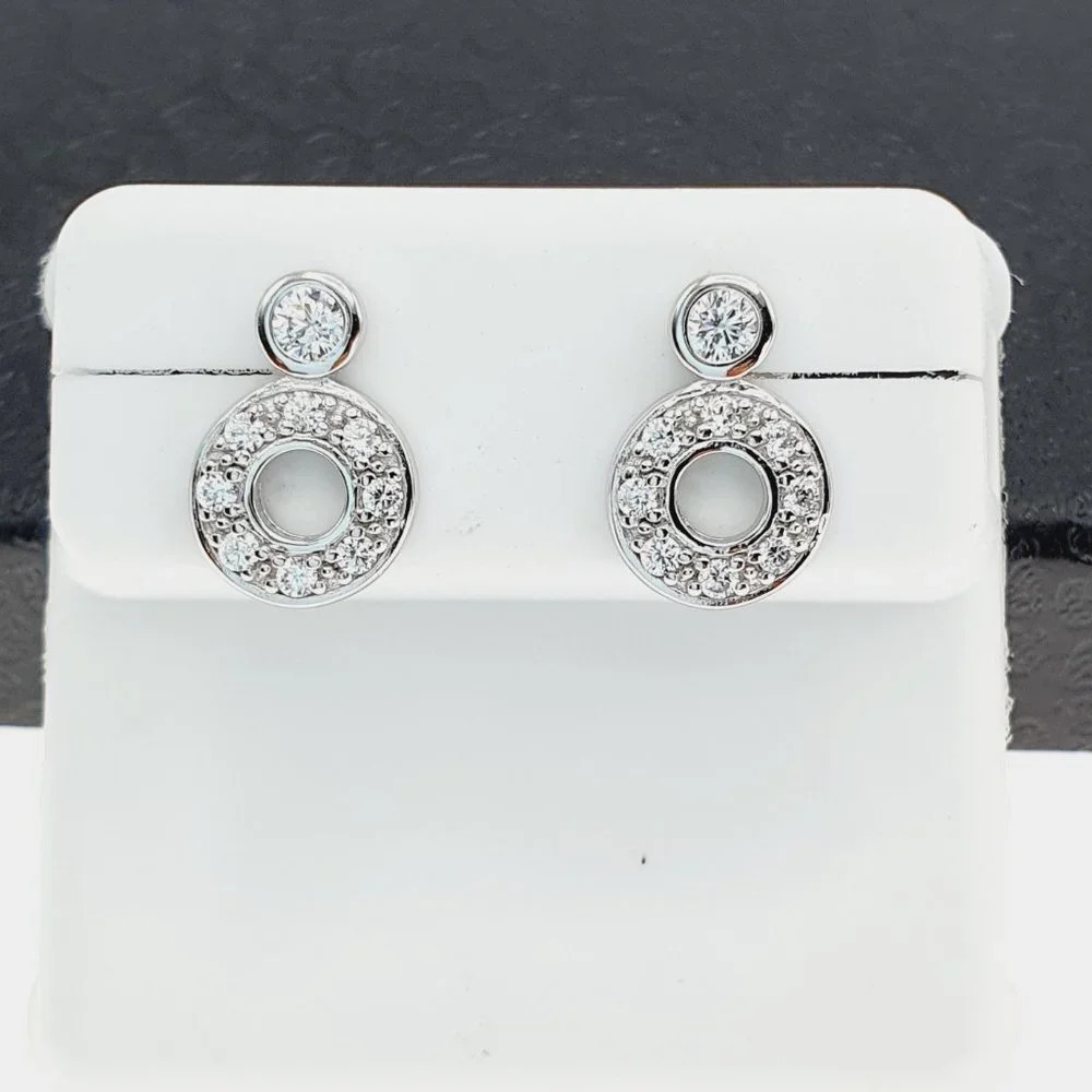 925 sterling silver luxury CZ earrings for women/girls, Best forRJUS2185